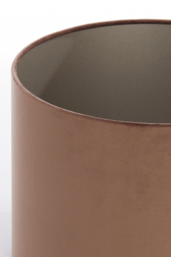 Shade cylinder 30-30-21 cm VELOURS chocolate brown