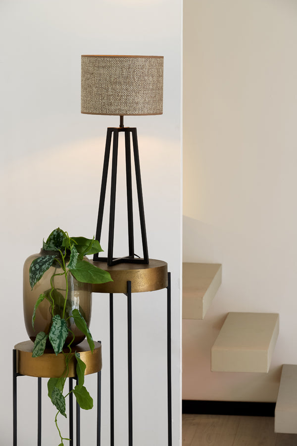 Shade cylinder 30-30-21 cm SAVERNA brown beige