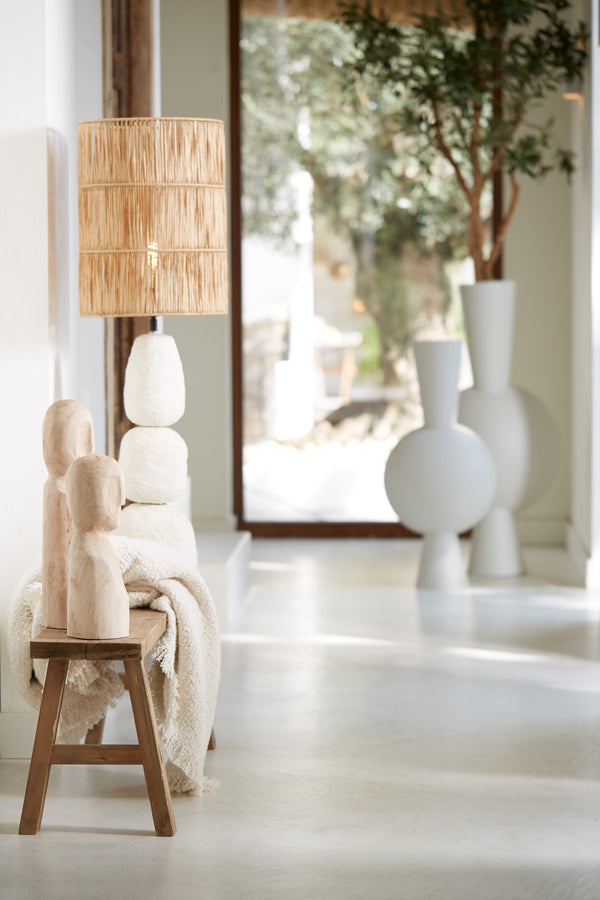 Shade cylinder 30-30-40 cm LANZANO raffia natural