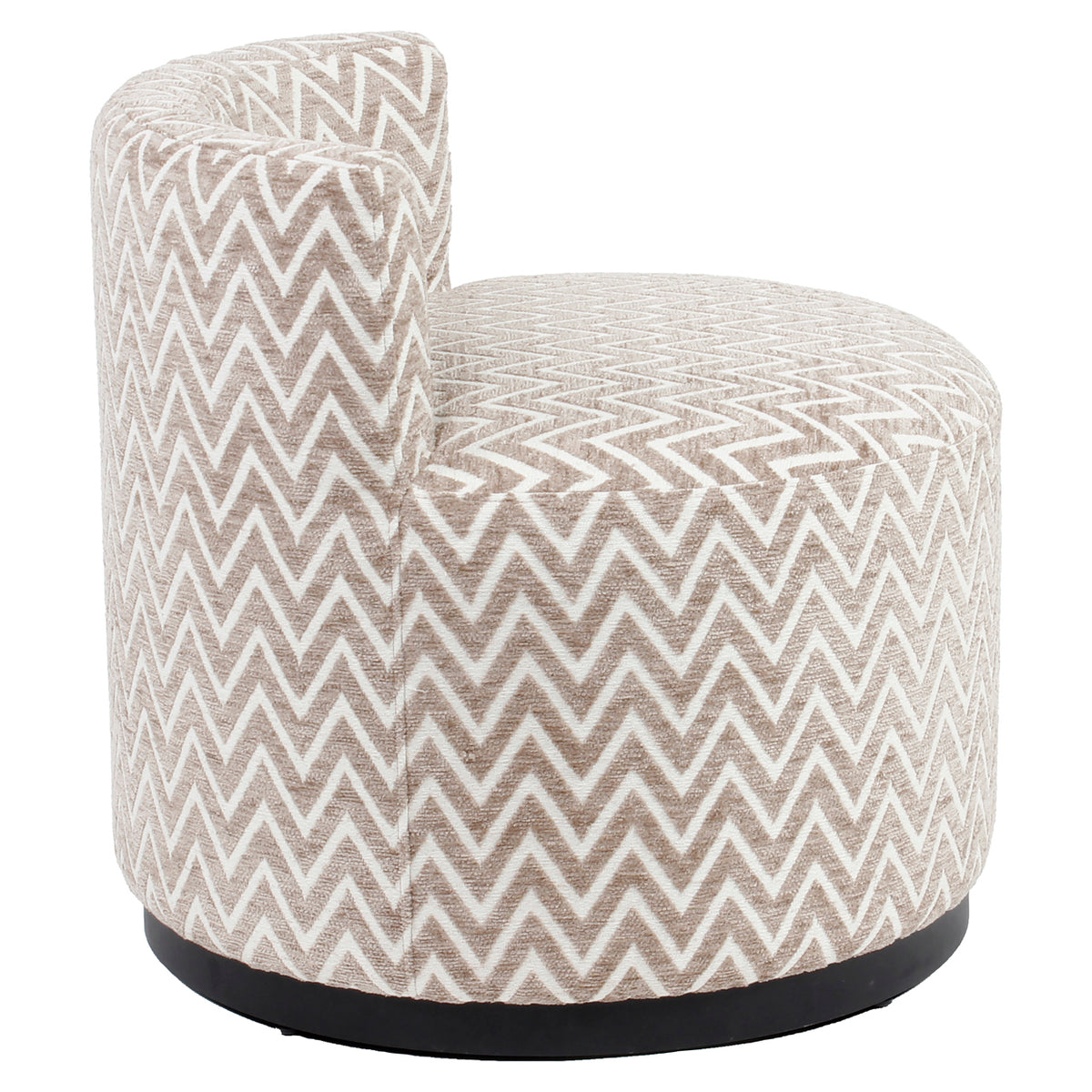 Lounge chair Franny sand chevron
