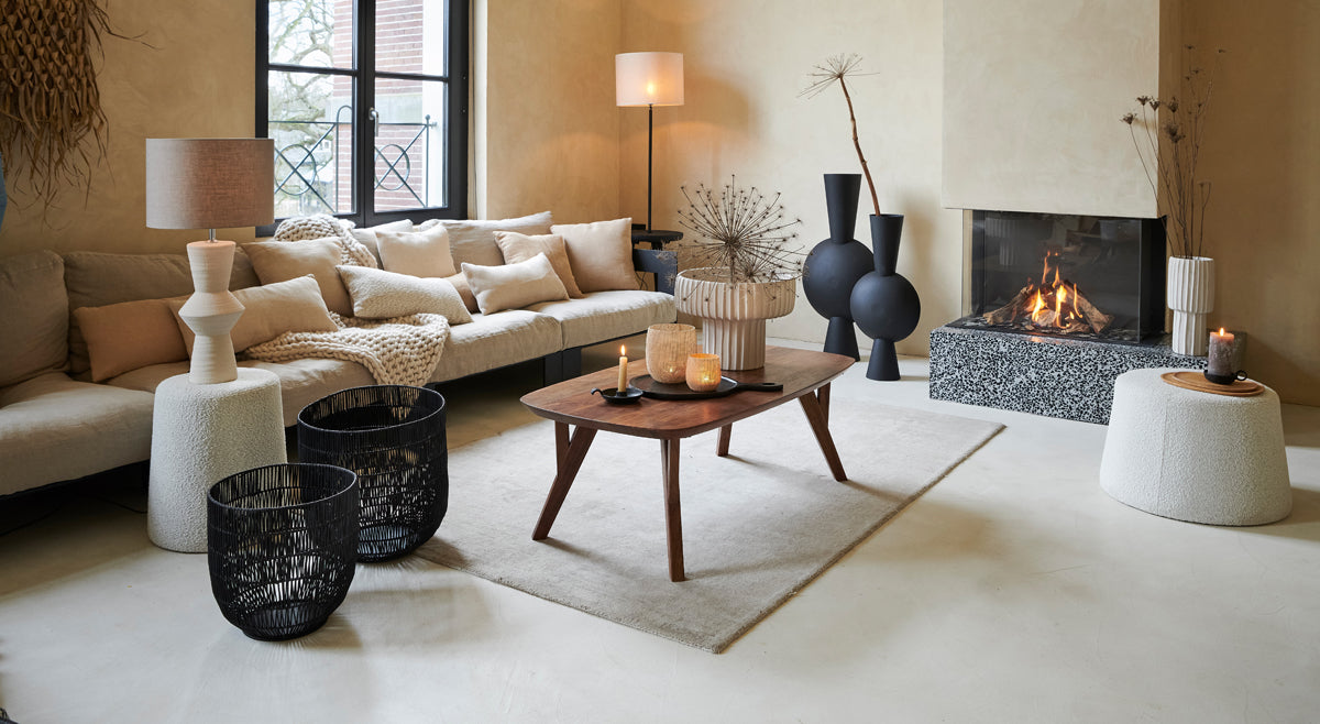 Shade cylinder 40-40-30 cm DARK LINEN