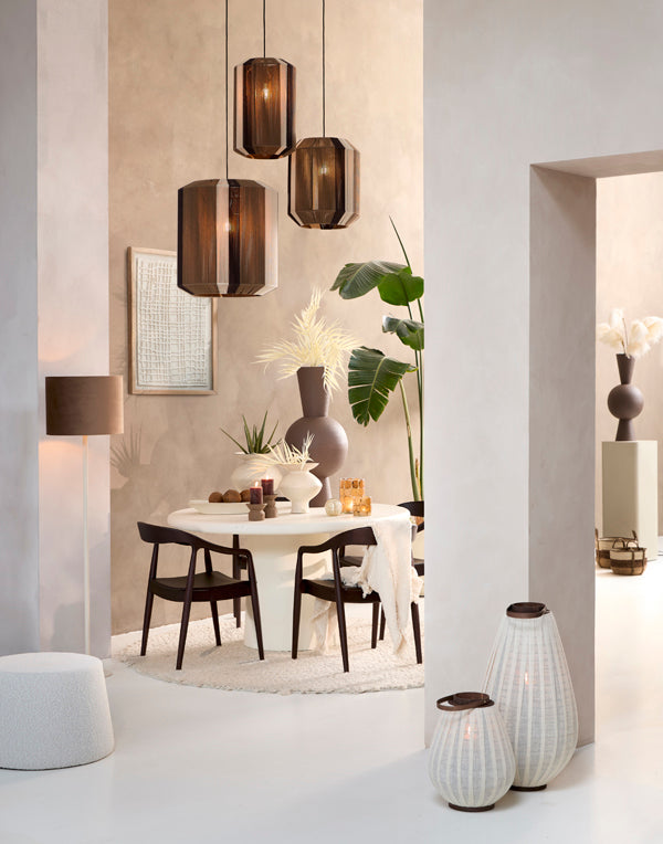 Shade cylinder 40-40-30 cm VELOURS chocolate brown