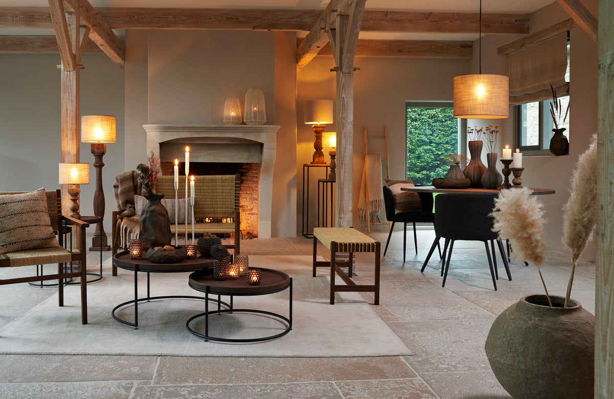 Shade cylinder 50-50-38 cm CADEN beige