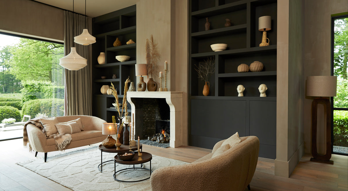 Shade cylinder 50-50-38 cm LIVIGNO natural