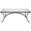 Alayna Black Metal & Glass Coffee Table