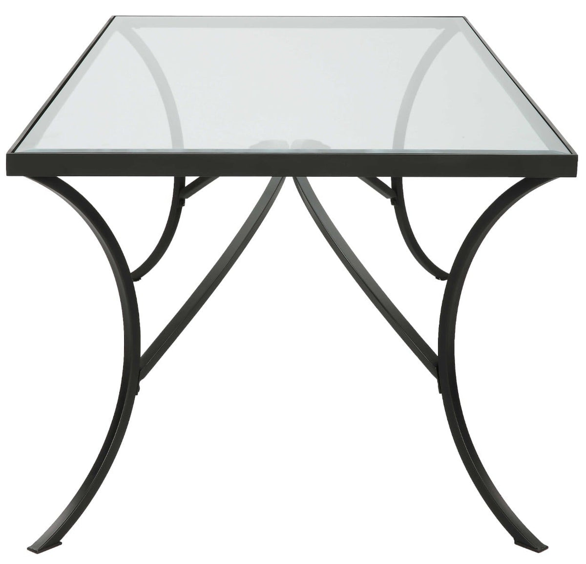 Alayna Black Metal & Glass Coffee Table