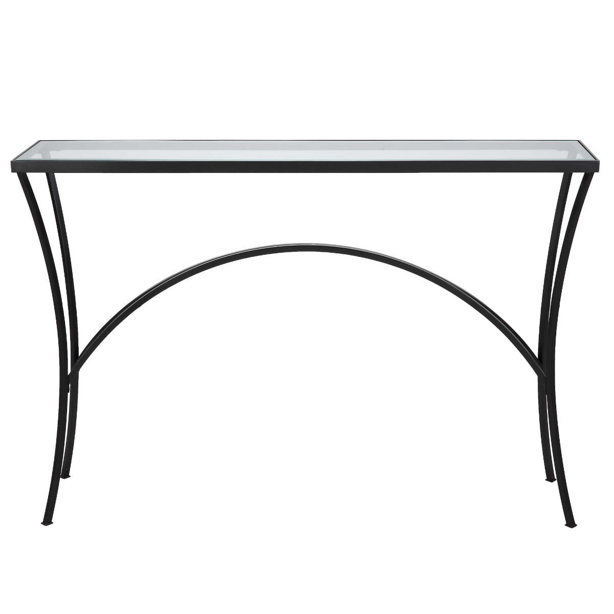 Alayna Console Table in Black Metal