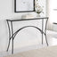 Alayna Console Table in Black Metal
