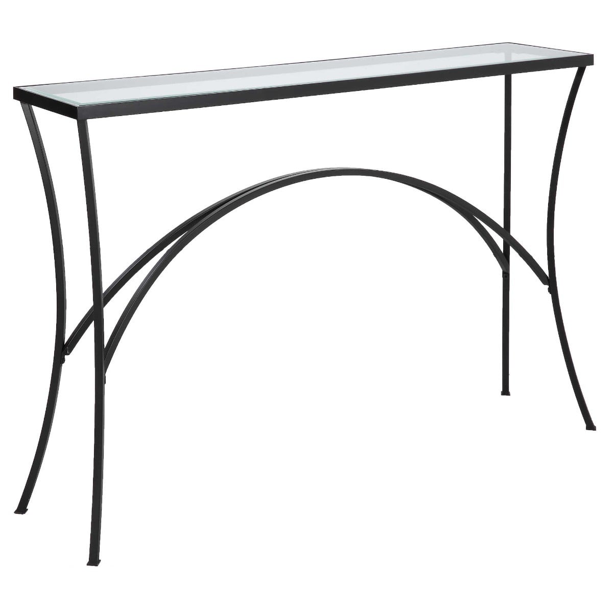 Alayna Console Table in Black Metal