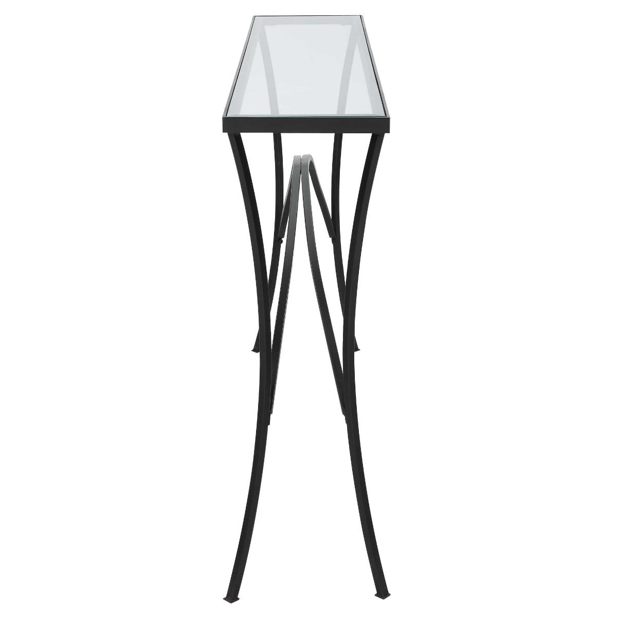 Alayna Console Table in Black Metal