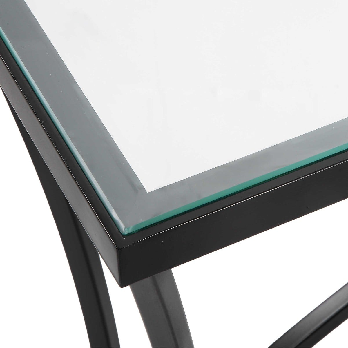Alayna Console Table in Black Metal