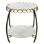 Chainlink White Marble Side Table