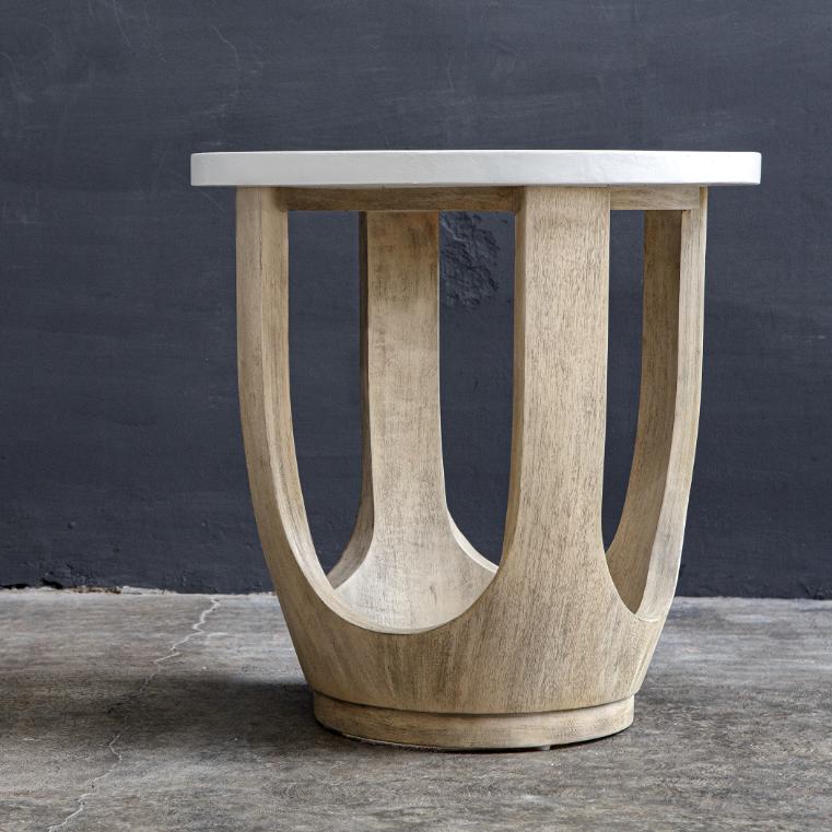 Tatli Stone Top Side Table