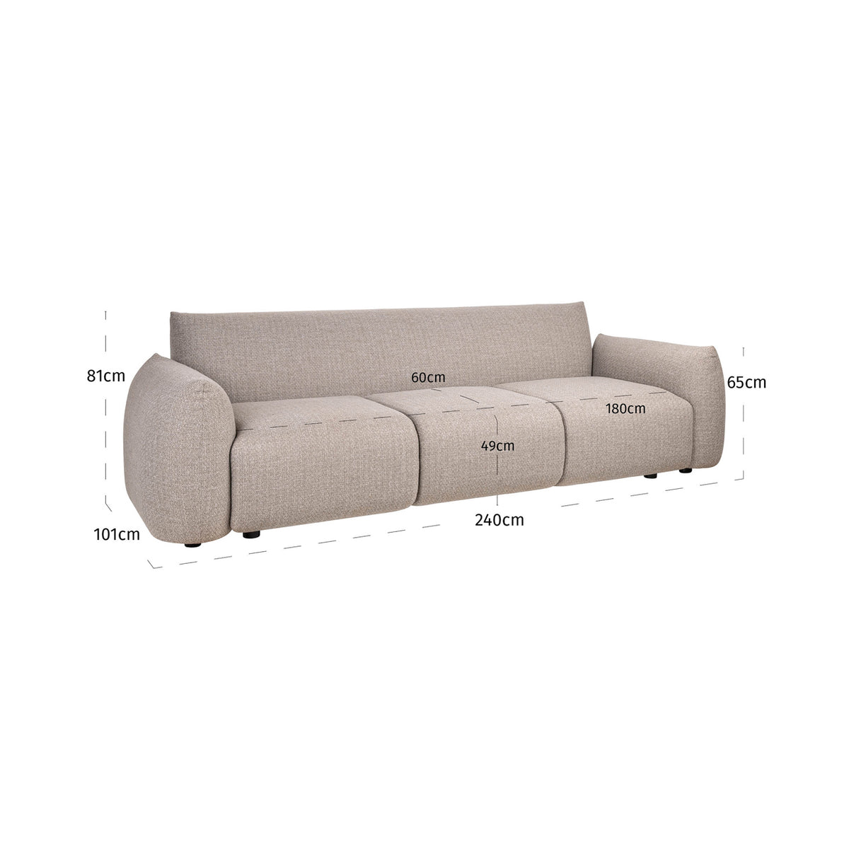 Outdoor sofa Dawson greige alpine