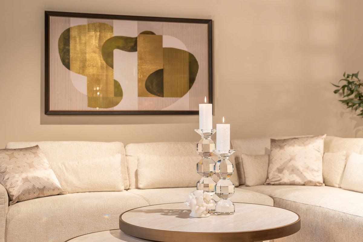 Candle holder Safia clear transparent small