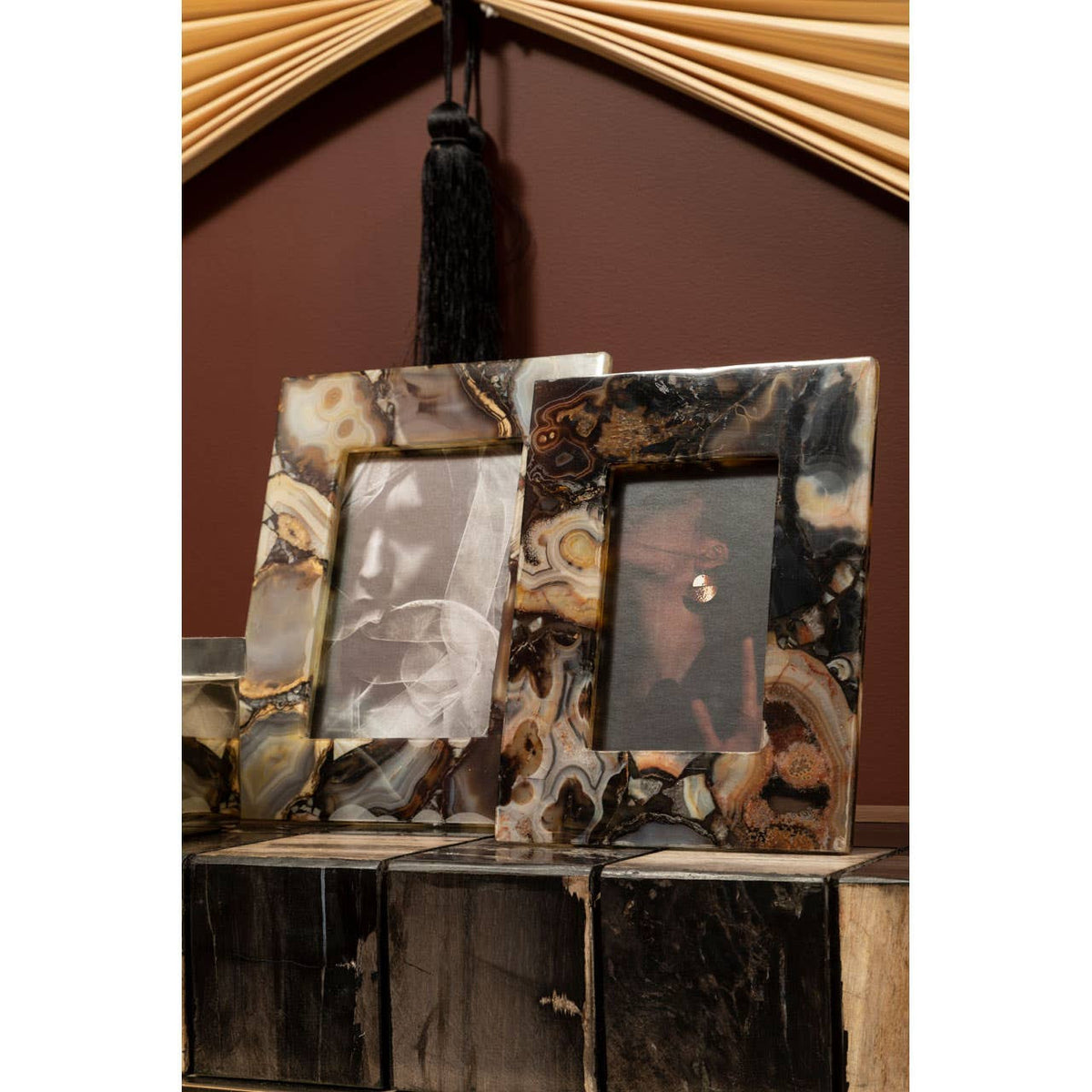 Bowerbird Black Agate 4 X 6 Photo Frame