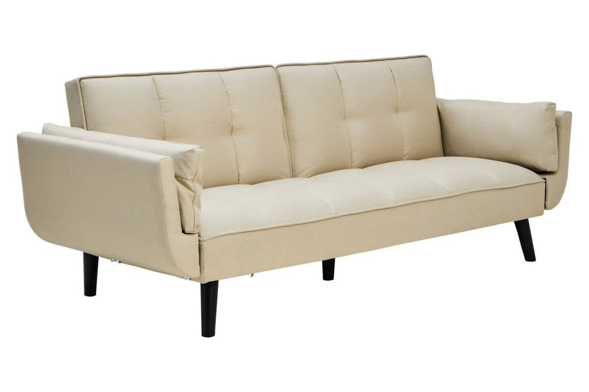 Valerie 3 Seat Beige Sofa Bed