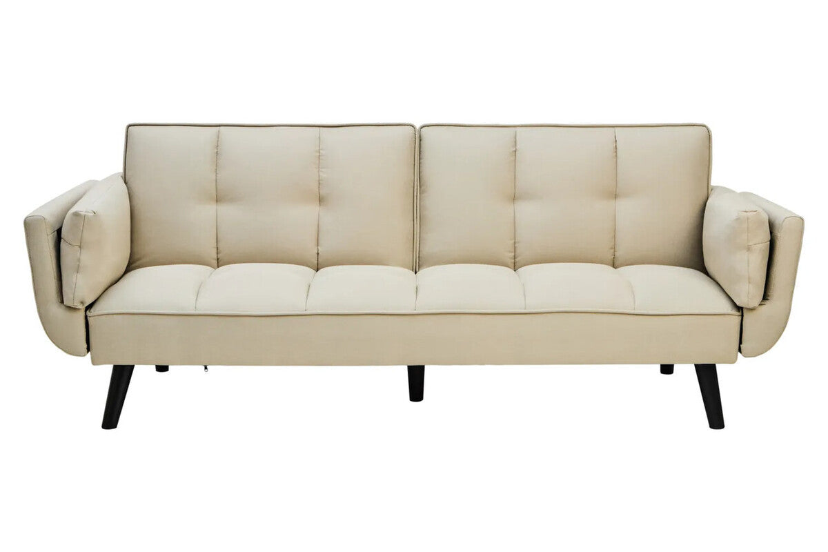 Valerie 3 Seat Beige Sofa Bed