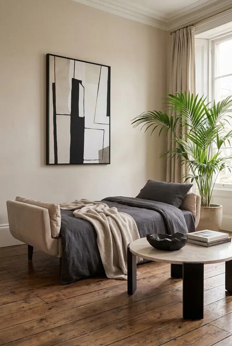 Valerie 3 Seat Beige Sofa Bed