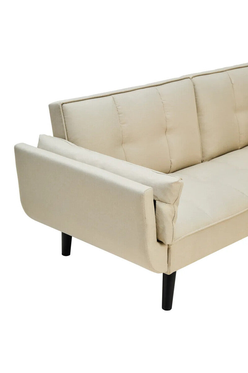 Valerie 3 Seat Beige Sofa Bed