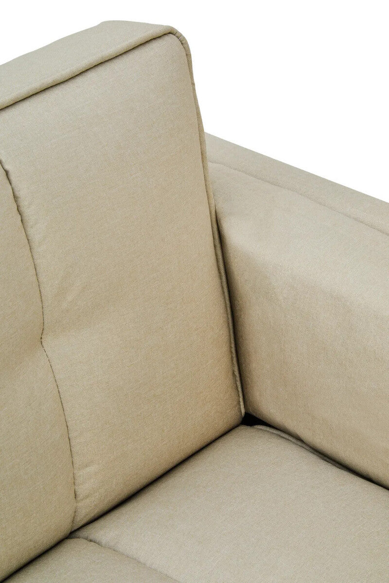 Valerie 3 Seat Beige Sofa Bed