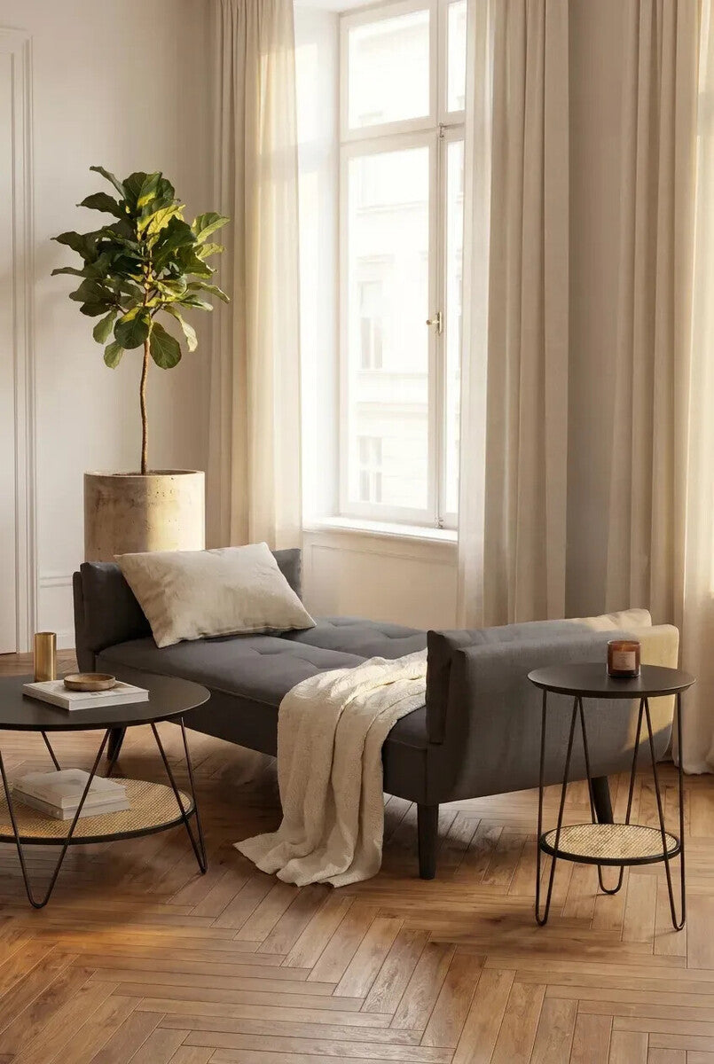 Valerie 3 Seat Dark Grey Sofa Bed