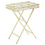 Jolie Rectangle Gold Tray Table
