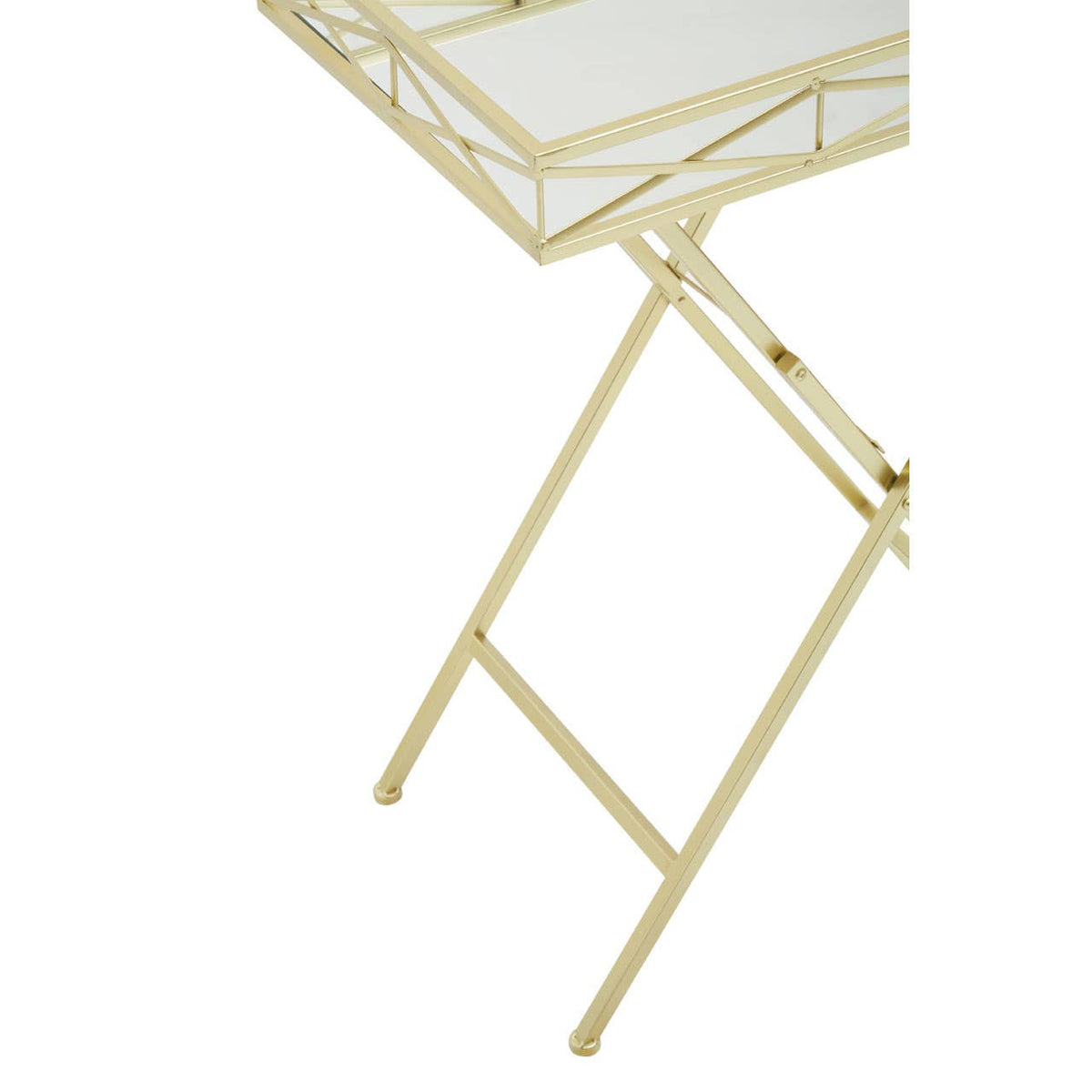 Jolie Rectangle Gold Tray Table