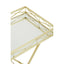 Jolie Rectangle Gold Tray Table