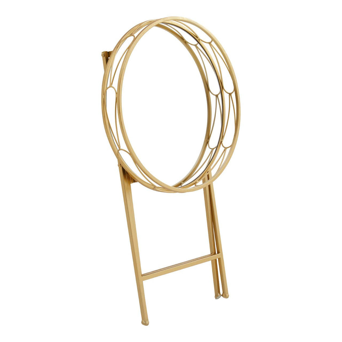 Jolie Round Gold Tray Table