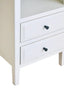 Heritage Two Drawer White Finish Wooden Side Table