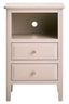 Heritage Two Drawer Taupe Wooden Side Table