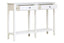 Heritage Two Drawer White Wooden Console Table