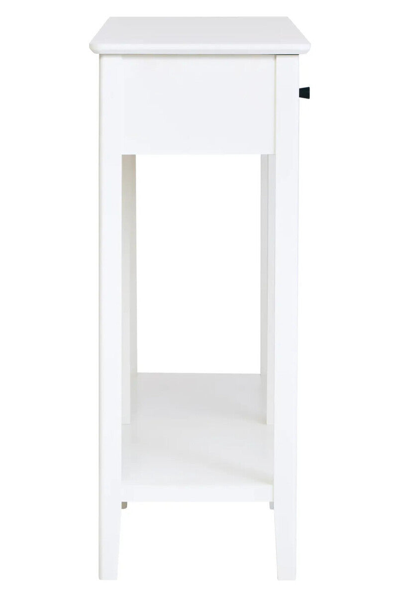 Heritage Two Drawer White Wooden Console Table