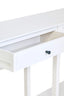 Heritage Two Drawer White Wooden Console Table