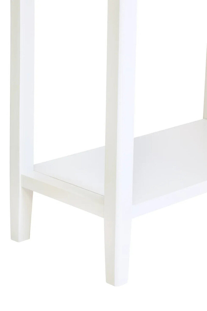 Heritage Two Drawer White Wooden Console Table
