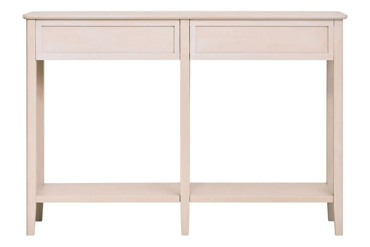 Heritage Two Drawer Taupe Wooden Console Table