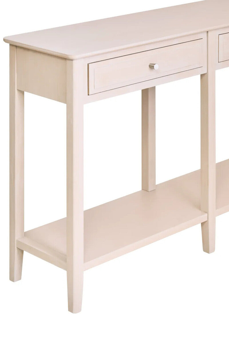 Heritage Two Drawer Taupe Wooden Console Table
