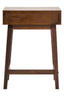 Heritage One Drawer Walnut Wood Finish Side Table
