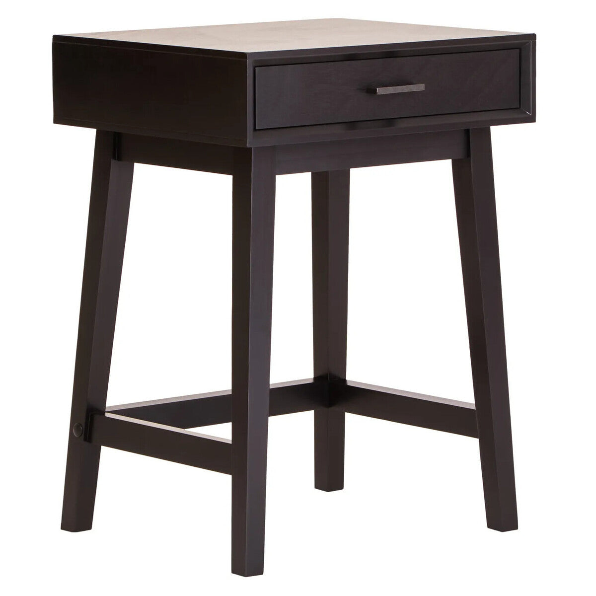 Heritage One Drawer Black Finish Wooden Side Table