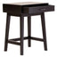 Heritage One Drawer Black Finish Wooden Side Table