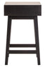 Heritage One Drawer Black Finish Wooden Side Table