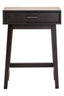 Heritage One Drawer Black Finish Wooden Side Table