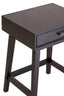 Heritage One Drawer Black Finish Wooden Side Table