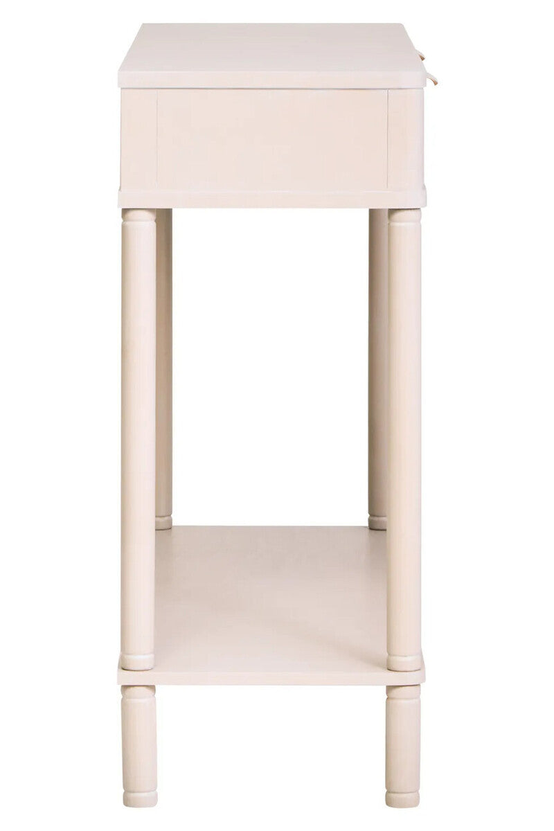 Heritage Two Drawer Reed Detail Taupe Wooden Console Table