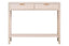 Heritage Two Drawer Reed Detail Taupe Wooden Console Table