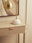 Heritage Two Drawer Reed Detail Taupe Wooden Console Table