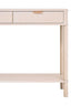 Heritage Two Drawer Reed Detail Taupe Wooden Console Table