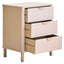 Heritage Reed Detail Taupe Three Drawer Wooden Chest
