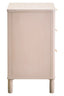 Heritage Reed Detail Taupe Three Drawer Wooden Chest